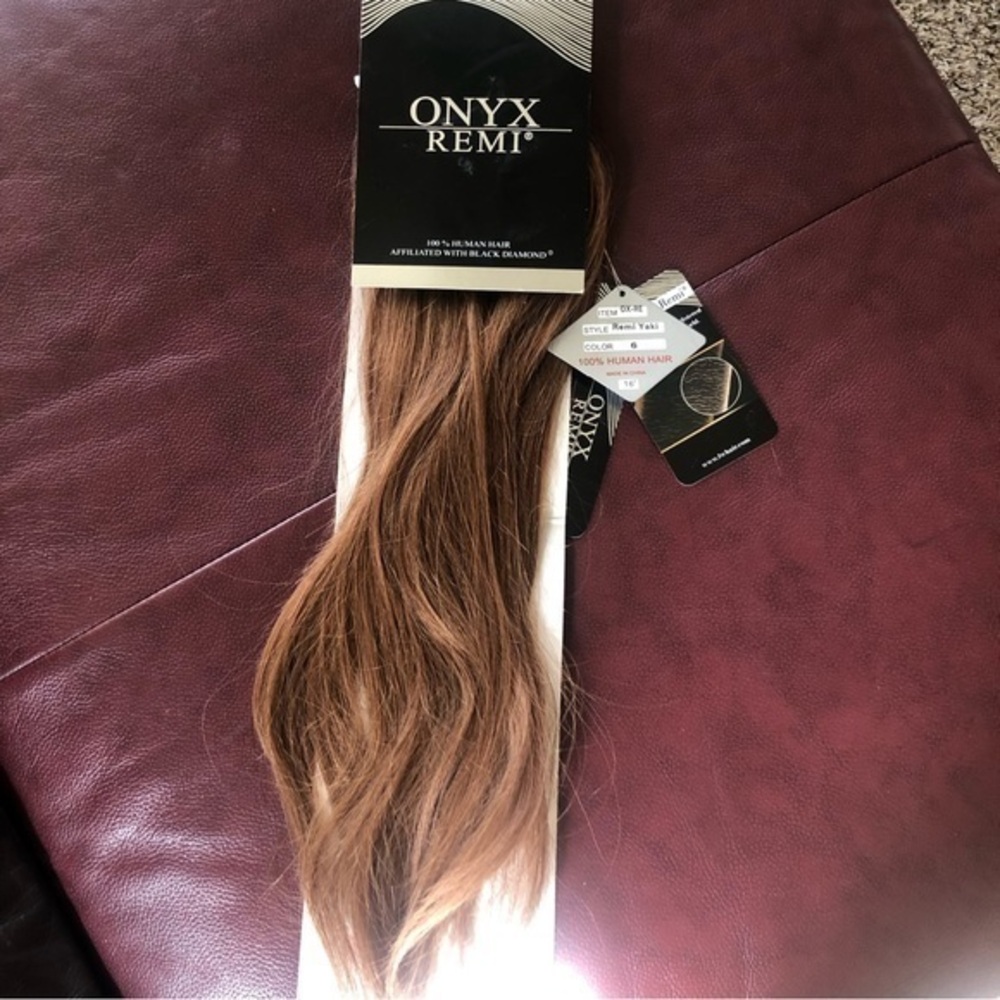 Brown hair extensions Onyx Remi #6 , 16 inch